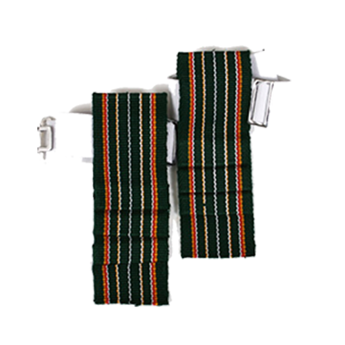 Highland Pipers Garter Flashes Green
